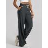 image:imageODODOS Womens Essential Wide Leg Pants  Ultra Soft odSTRATUM Tech Drawstring Relaxed Casual Pants with Pockets 29 InseamCharcoal Heather