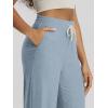 image:imageODODOS Womens Essential Wide Leg Pants  Ultra Soft odSTRATUM Tech Drawstring Relaxed Casual Pants with Pockets 29 InseamDusty Blue Heather
