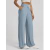 image:imageODODOS Womens Essential Wide Leg Pants  Ultra Soft odSTRATUM Tech Drawstring Relaxed Casual Pants with Pockets 29 InseamDusty Blue Heather