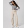 image:imageODODOS Womens Essential Wide Leg Pants  Ultra Soft odSTRATUM Tech Drawstring Relaxed Casual Pants with Pockets 29 InseamEcru Heather