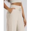 image:imageODODOS Womens Essential Wide Leg Pants  Ultra Soft odSTRATUM Tech Drawstring Relaxed Casual Pants with Pockets 29 InseamEcru Heather