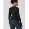 image:imageODODOS Womens Seamless Performance Long Sleeve TShirt  Lightweight Breathable Slim Fit Running Workout Top Waist LengthBlack