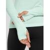image:imageODODOS Womens Seamless Performance Long Sleeve TShirt  Lightweight Breathable Slim Fit Running Workout Top Waist LengthBrook Green