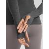 image:imageODODOS Womens Seamless Performance Long Sleeve TShirt  Lightweight Breathable Slim Fit Running Workout Top Waist LengthCharcoal