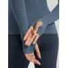 image:imageODODOS Womens Seamless Performance Long Sleeve TShirt  Lightweight Breathable Slim Fit Running Workout Top Waist LengthInk Blue