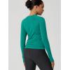 image:imageODODOS Womens Seamless Performance Long Sleeve TShirt  Lightweight Breathable Slim Fit Running Workout Top Waist LengthPorcelain Green