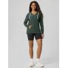 image:imageODODOS Womens VNeck Oversized Hoodie  Ultra Soft odSTRATUM Tech Pullover Side Slit Long Sleeve Tops with Kangaroo PocketAspen Heather