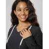 image:imageODODOS Womens VNeck Oversized Hoodie  Ultra Soft odSTRATUM Tech Pullover Side Slit Long Sleeve Tops with Kangaroo PocketBlack Heather