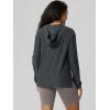 image:imageODODOS Womens VNeck Oversized Hoodie  Ultra Soft odSTRATUM Tech Pullover Side Slit Long Sleeve Tops with Kangaroo PocketCharcoal Heather