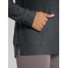 image:imageODODOS Womens VNeck Oversized Hoodie  Ultra Soft odSTRATUM Tech Pullover Side Slit Long Sleeve Tops with Kangaroo PocketCharcoal Heather