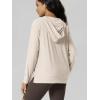 image:imageODODOS Womens VNeck Oversized Hoodie  Ultra Soft odSTRATUM Tech Pullover Side Slit Long Sleeve Tops with Kangaroo PocketEcru Heather