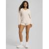image:imageODODOS Womens VNeck Oversized Hoodie  Ultra Soft odSTRATUM Tech Pullover Side Slit Long Sleeve Tops with Kangaroo PocketEcru Heather
