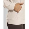 image:imageODODOS Womens VNeck Oversized Hoodie  Ultra Soft odSTRATUM Tech Pullover Side Slit Long Sleeve Tops with Kangaroo PocketEcru Heather