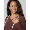 image:imageODODOS Womens VNeck Oversized Hoodie  Ultra Soft odSTRATUM Tech Pullover Side Slit Long Sleeve Tops with Kangaroo PocketJava Heather