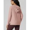image:imageODODOS Womens VNeck Oversized Hoodie  Ultra Soft odSTRATUM Tech Pullover Side Slit Long Sleeve Tops with Kangaroo PocketRose Pink Heather