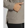 image:imageODODOS Womens VNeck Oversized Hoodie  Ultra Soft odSTRATUM Tech Pullover Side Slit Long Sleeve Tops with Kangaroo PocketWarm Grey Heather