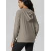 image:imageODODOS Womens VNeck Oversized Hoodie  Ultra Soft odSTRATUM Tech Pullover Side Slit Long Sleeve Tops with Kangaroo PocketWarm Grey Heather