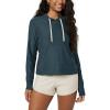 image:imageODODOS Womens Essential Hoodie  Ultra Soft odSTRATUM Tech Pullover UPF 50 Moisture Wicking Long Sleeve TopNavy Heather