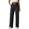 image:imageODODOS Womens Essential Wide Leg Pants  Ultra Soft odSTRATUM Tech Drawstring Relaxed Casual Pants with Pockets 29 InseamBlack Heather