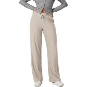 image:imageODODOS Womens Essential Wide Leg Pants  Ultra Soft odSTRATUM Tech Drawstring Relaxed Casual Pants with Pockets 29 InseamMocha Heather