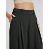 image:imageODODOS Chiffon Flowy Pleated Wide Leg Pants for Women Lightweight High Waist Trouser with Pockets2729 31 InseamBlack