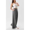 image:imageODODOS Chiffon Flowy Pleated Wide Leg Pants for Women Lightweight High Waist Trouser with Pockets2729 31 InseamCharcoal