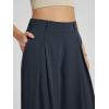 image:imageODODOS Chiffon Flowy Pleated Wide Leg Pants for Women Lightweight High Waist Trouser with Pockets2729 31 InseamDark Navy