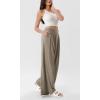 image:imageODODOS Chiffon Flowy Pleated Wide Leg Pants for Women Lightweight High Waist Trouser with Pockets2729 31 InseamDune Taupe
