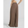image:imageODODOS Chiffon Flowy Pleated Wide Leg Pants for Women Lightweight High Waist Trouser with Pockets2729 31 InseamEmperador