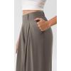 image:imageODODOS Chiffon Flowy Pleated Wide Leg Pants for Women Lightweight High Waist Trouser with Pockets2729 31 InseamFalcon