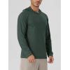 image:imageODODOS Mens Long Sleeve Hoodie  odSTRATUM Tech Performance Pullover  Ultra Soft Moisture Wicking UPF 50 TopAspen Heather