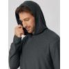 image:imageODODOS Mens Long Sleeve Hoodie  odSTRATUM Tech Performance Pullover  Ultra Soft Moisture Wicking UPF 50 TopCharcoal Heather