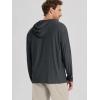 image:imageODODOS Mens Long Sleeve Hoodie  odSTRATUM Tech Performance Pullover  Ultra Soft Moisture Wicking UPF 50 TopCharcoal Heather