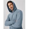image:imageODODOS Mens Long Sleeve Hoodie  odSTRATUM Tech Performance Pullover  Ultra Soft Moisture Wicking UPF 50 TopDusty Blue Heather