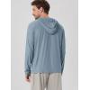 image:imageODODOS Mens Long Sleeve Hoodie  odSTRATUM Tech Performance Pullover  Ultra Soft Moisture Wicking UPF 50 TopDusty Blue Heather