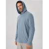 image:imageODODOS Mens Long Sleeve Hoodie  odSTRATUM Tech Performance Pullover  Ultra Soft Moisture Wicking UPF 50 TopDusty Blue Heather