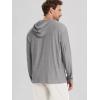 image:imageODODOS Mens Long Sleeve Hoodie  odSTRATUM Tech Performance Pullover  Ultra Soft Moisture Wicking UPF 50 TopGrey Heather