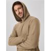 image:imageODODOS Mens Long Sleeve Hoodie  odSTRATUM Tech Performance Pullover  Ultra Soft Moisture Wicking UPF 50 TopKhaki Heather