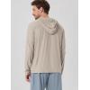 image:imageODODOS Mens Long Sleeve Hoodie  odSTRATUM Tech Performance Pullover  Ultra Soft Moisture Wicking UPF 50 TopMocha Heather