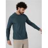 image:imageODODOS Mens Long Sleeve Hoodie  odSTRATUM Tech Performance Pullover  Ultra Soft Moisture Wicking UPF 50 TopNavy Heather