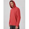 image:imageODODOS Mens Long Sleeve Hoodie  odSTRATUM Tech Performance Pullover  Ultra Soft Moisture Wicking UPF 50 TopRed Heather