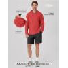 image:imageODODOS Mens Long Sleeve Hoodie  odSTRATUM Tech Performance Pullover  Ultra Soft Moisture Wicking UPF 50 TopRed Heather