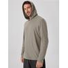 image:imageODODOS Mens Long Sleeve Hoodie  odSTRATUM Tech Performance Pullover  Ultra Soft Moisture Wicking UPF 50 TopWarm Grey Heather