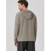 image:imageODODOS Mens Long Sleeve Hoodie  odSTRATUM Tech Performance Pullover  Ultra Soft Moisture Wicking UPF 50 TopWarm Grey Heather