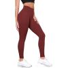 image:imageODODOS Tummy Control Compression Leggings for Women 25  28 High Waist Workout Running Yoga PantsBrick Red