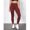 image:imageODODOS Tummy Control Compression Leggings for Women 25  28 High Waist Workout Running Yoga PantsBrick Red