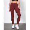 image:imageODODOS Tummy Control Compression Leggings for Women 25  28 High Waist Workout Running Yoga PantsBrick Red