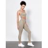 image:imageODODOS Tummy Control Compression Leggings for Women 25  28 High Waist Workout Running Yoga PantsShaker Beige