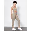 image:imageODODOS Tummy Control Compression Leggings for Women 25  28 High Waist Workout Running Yoga PantsShaker Beige