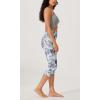 image:imageODODOS Womens High Waisted Yoga Capris with Pockets Tummy Control Non See Through Workout Athletic Running Capri LeggingsBlue Gray Line